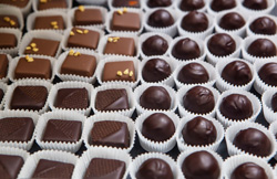 Rows of chocolates